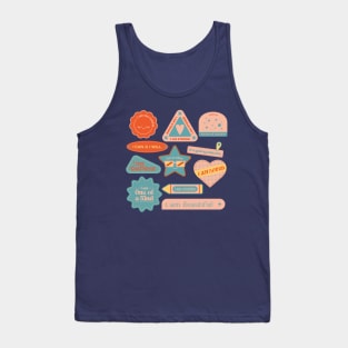 Positive Daily Affirmations - Retro Colors Tank Top